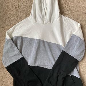 Grey, black, and white sweatshirt . Never worn